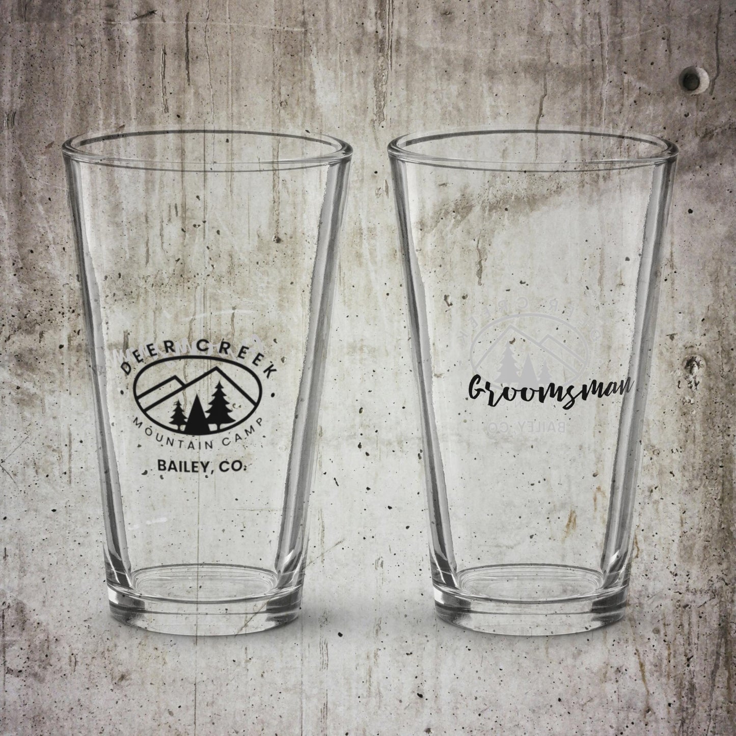 Groomsman Shaker pint glass